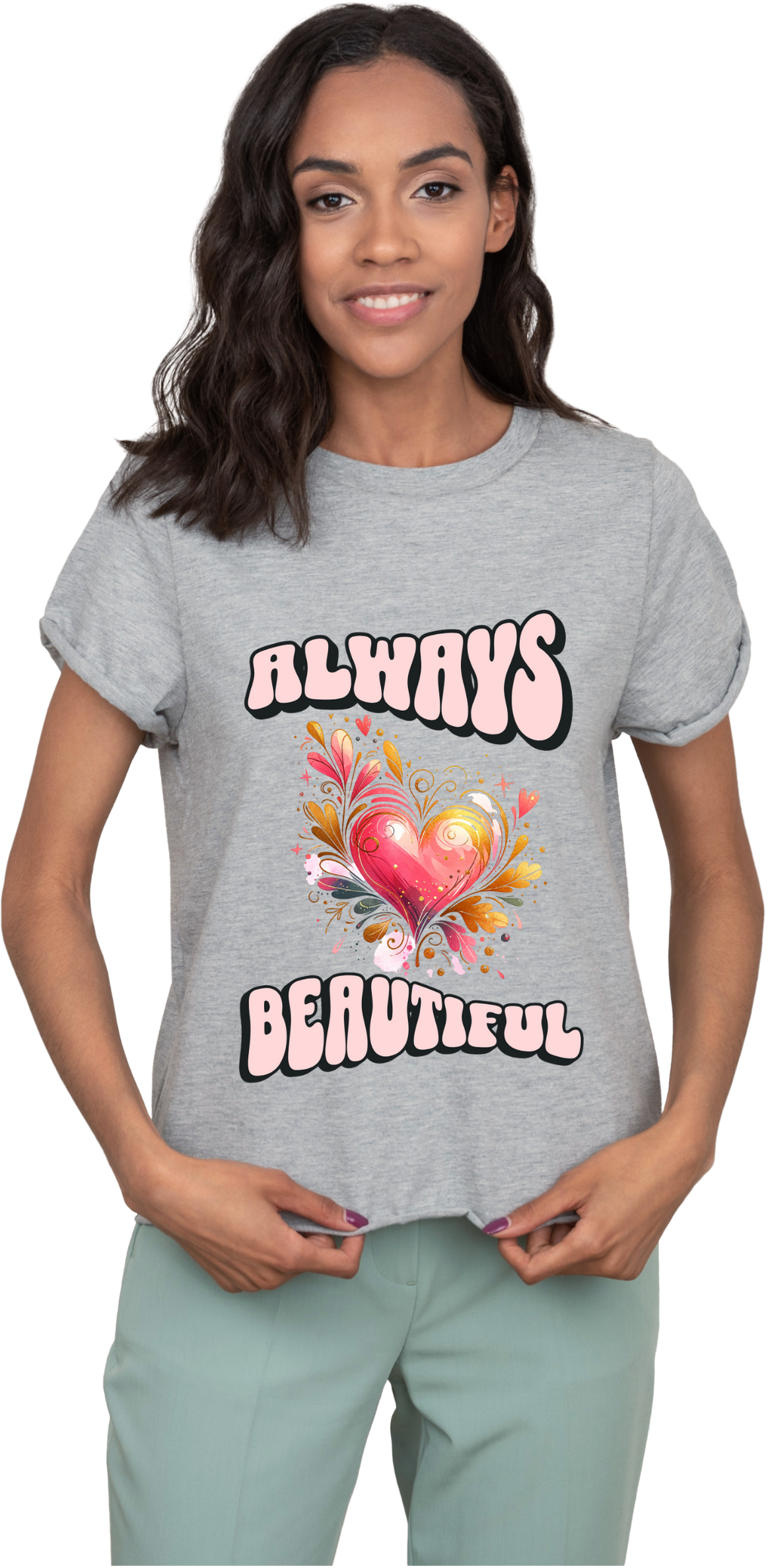 Always Beautiful | Self-Love Retro Heart T-Shirt