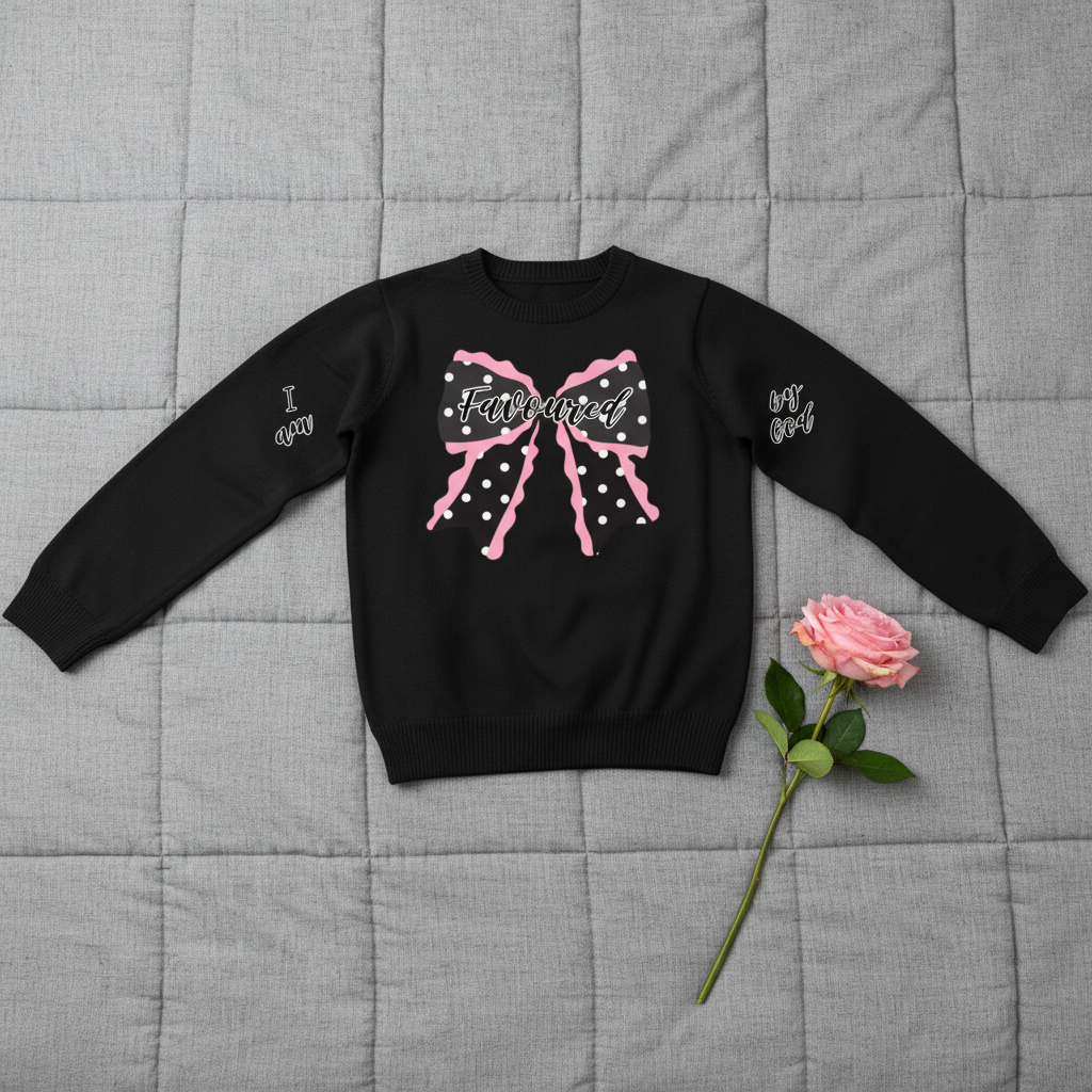 God’s Favourite Bow Crewneck | Faith-Based Women’s Sweater
