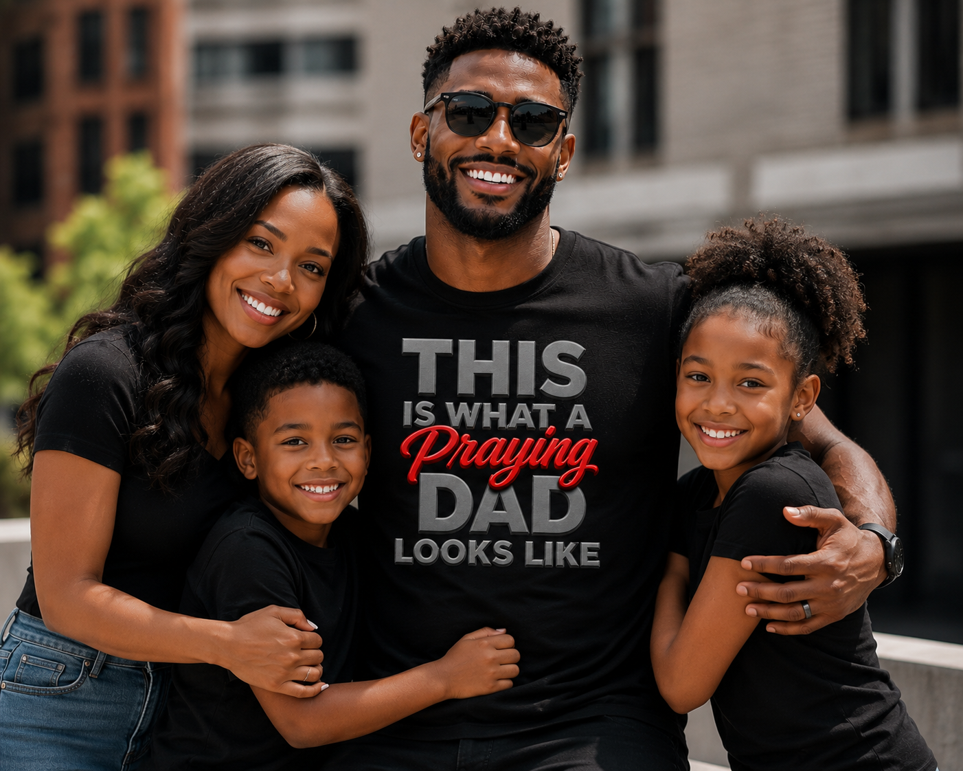 This Is What A Praying Dad Looks Like™ | Christian Father's T-Shirt | Faith-Based Dad Gift