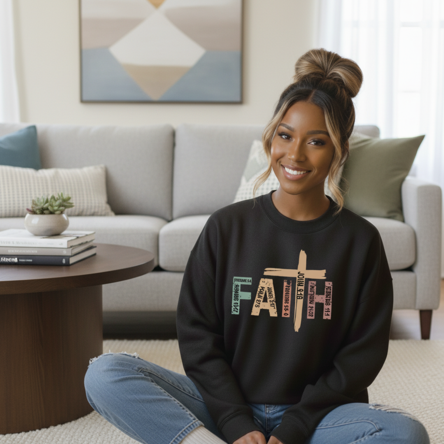 “FAITH” Bible Verse Sweater (Unisex)