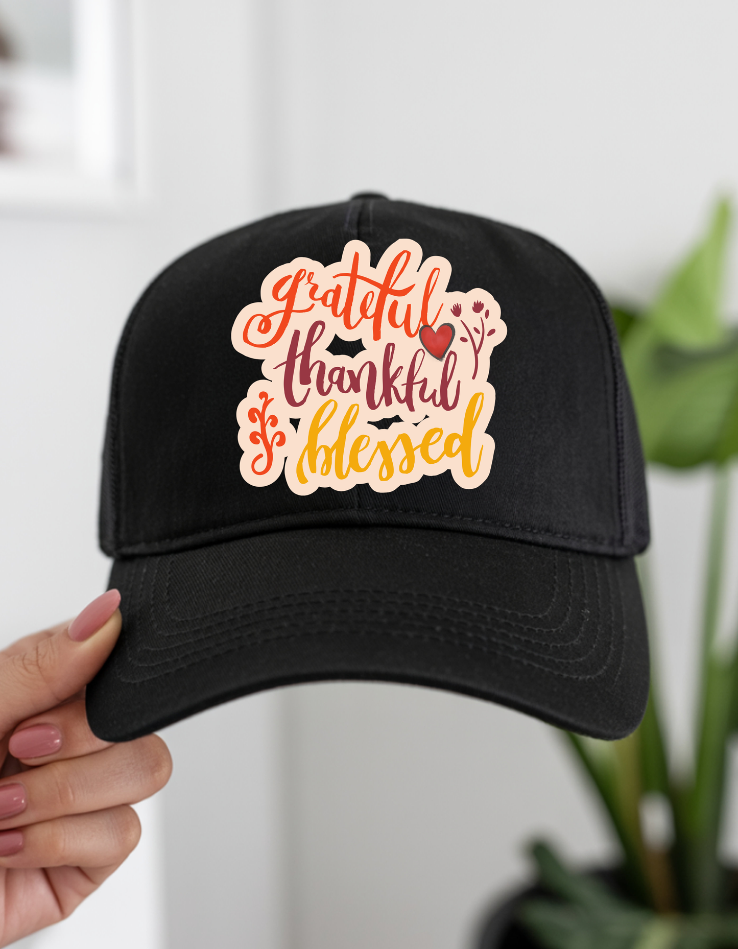 Grateful Thankful Blessed Black Baseball Cap – Fall Faith Hat | Teem-J Inc Ottawa