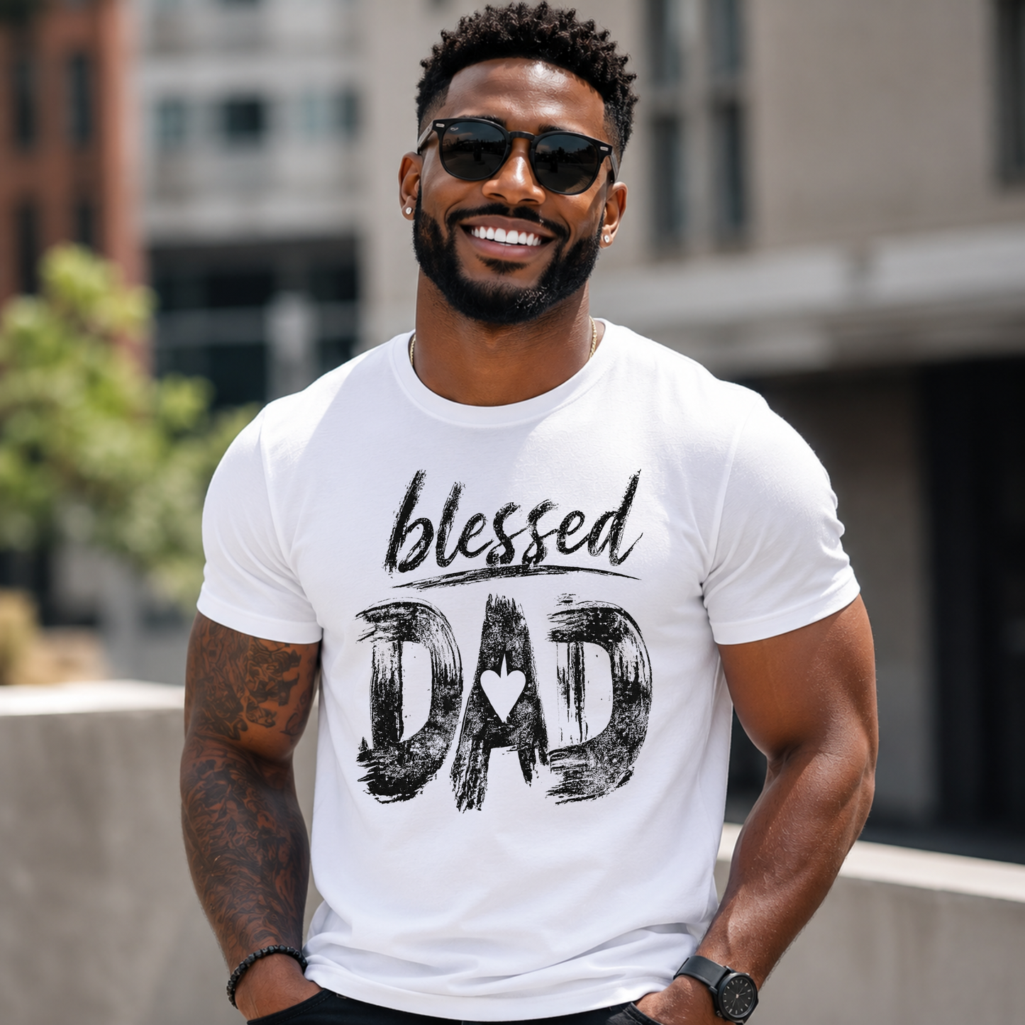 Blessed Dad Shirt | Christian Father's Day T-Shirt | Faith-Based Dad Gift