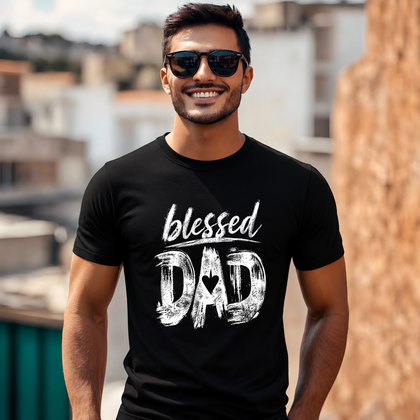Blessed Dad Shirt | Christian Father's Day T-Shirt | Faith-Based Dad Gift