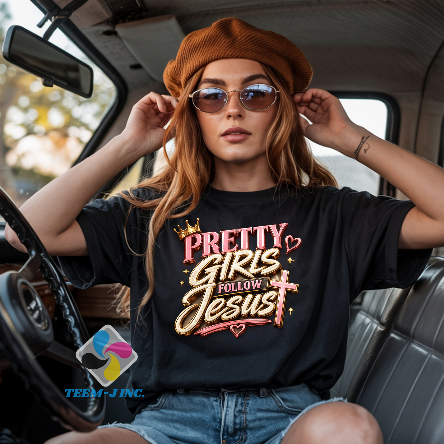 Pretty Girls Follow Jesus™ Premium Tee